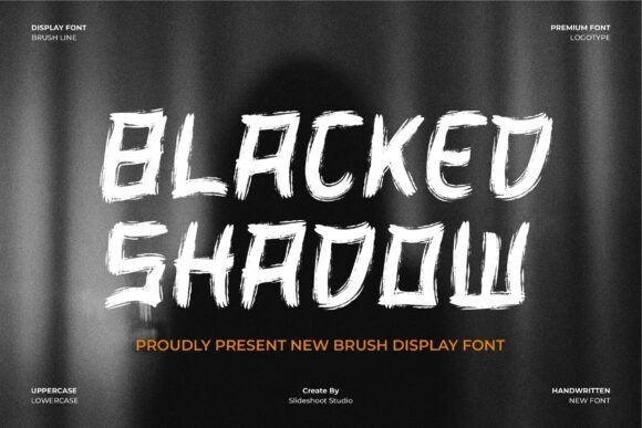 Blacked Shadow Font for Creative Projects