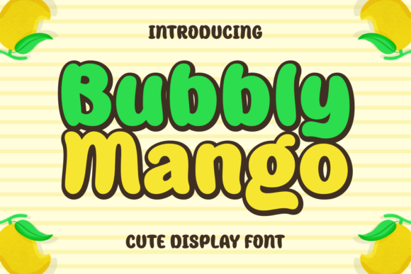 Bubbly Mango Font for Creative Projects