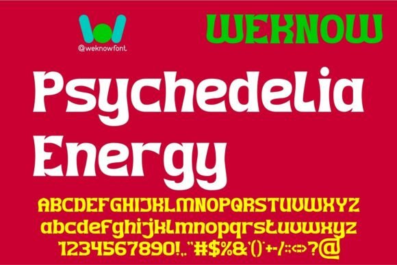 Psychedelia Energy Font for Bold Campaigns