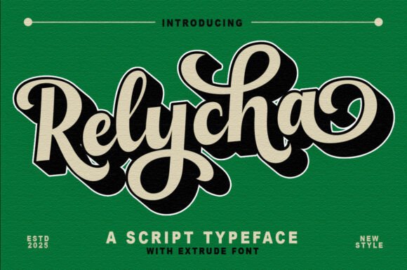 Relycha Typeface: Elegant Script for Editorial Design