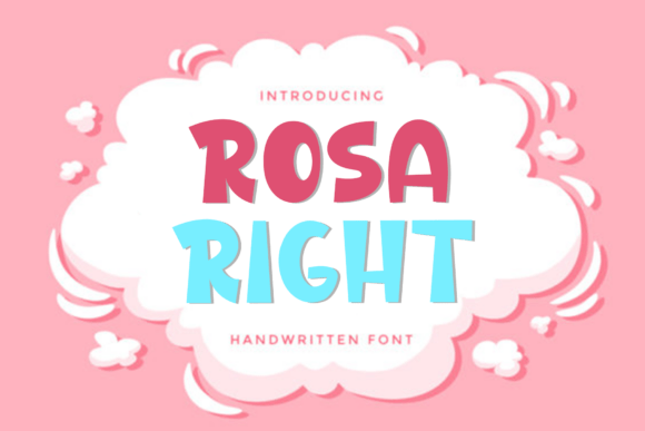 Rosa Right Font for Festive Branding
