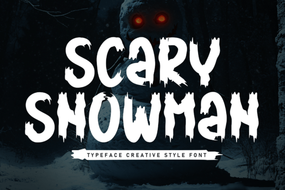 Scary Snowman Font for Creative Campaigns