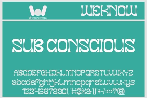 Sub Conscious Font for Creative Makers
